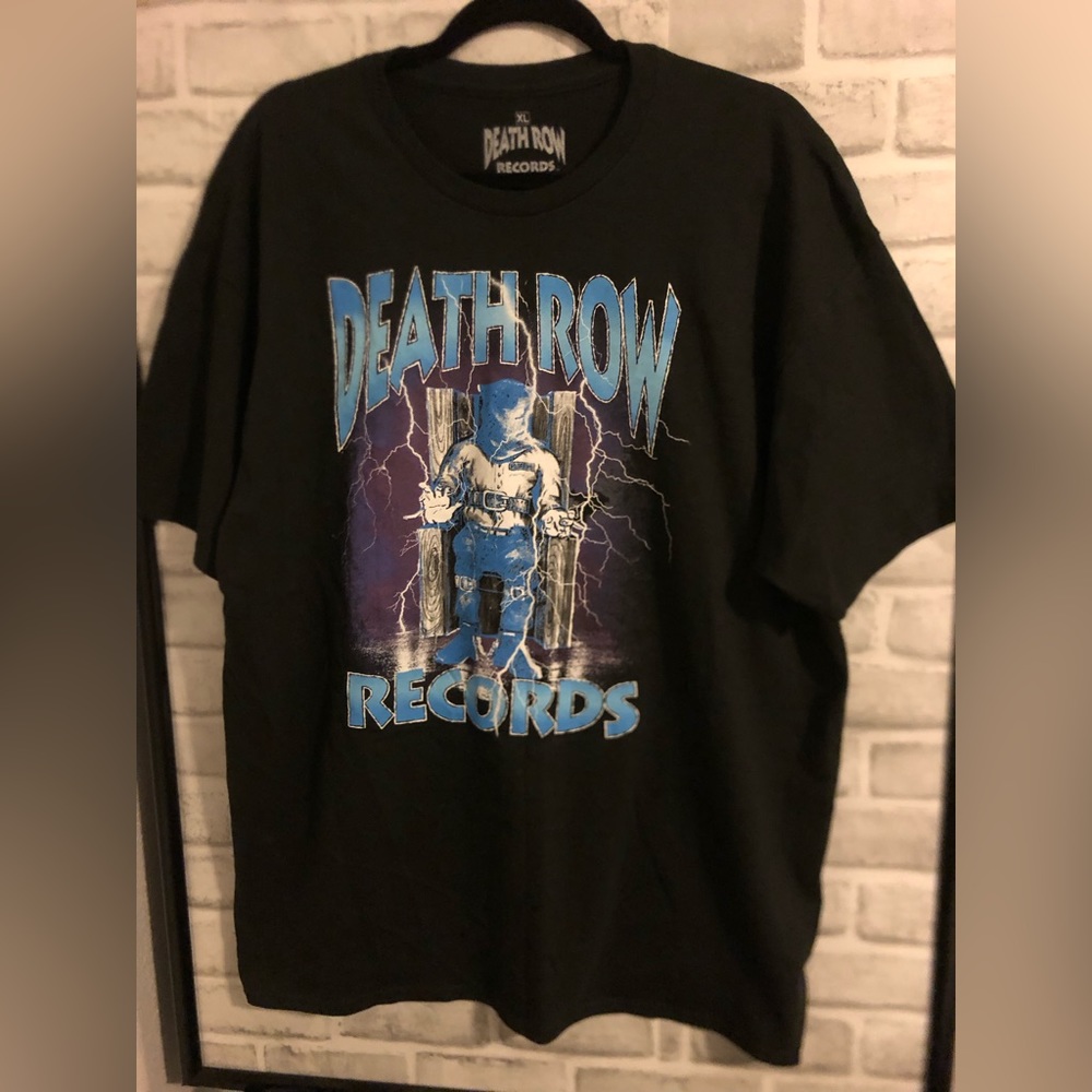 Death Row Records Label T Shirt Black Size XL
